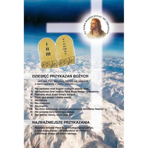 Plakat - Dziesięć przykazań Bożych