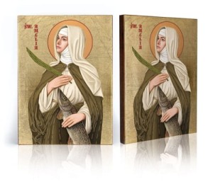 Ikona z certyfikatem - Święta Amelia