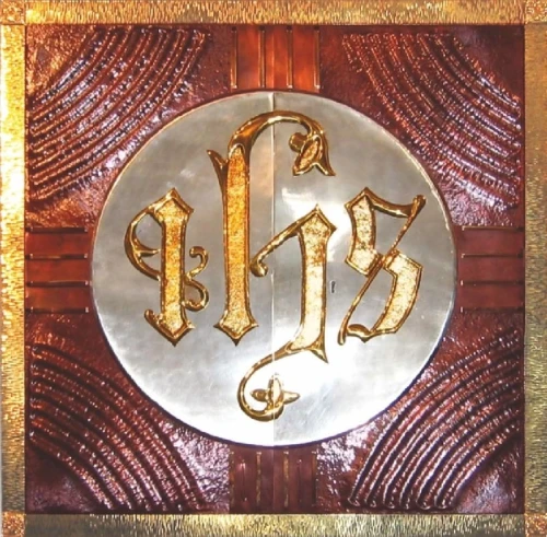 tabernakulum mosiężne IHS