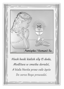 Panel - pamiątka I Komunii Świętej dla dziewczynki 6797PN/2A