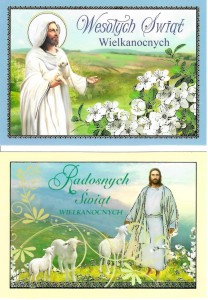 ZESTAW 5 SZTUK POCZTÓWKA  - WIELKANOC