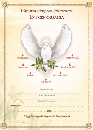 pamiątka Bierzmowania