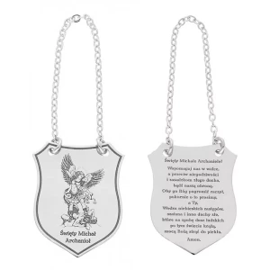 Ryngraf ze srebra rodowanego - Św. Michał Archanioł