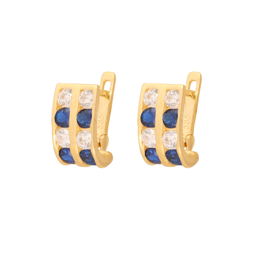 złote kolczyki z cyrkoniami