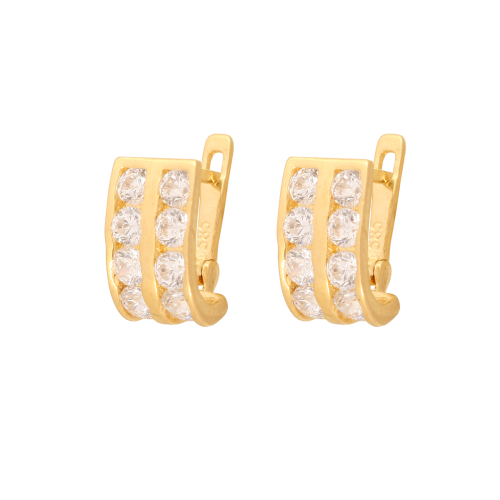 złote kolczyki z cyrkoniami