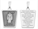 Medalik srebrny rodowany Św. Gabriel Archanioł