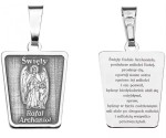 Medalik srebrny rodowany Św. Rafał Archanioł