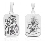 Medalik srebrny rodowany Św. Józef - szkaplerz św. Józefa