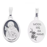 Srebrny medalik Ag 925 rodowany Święty Szymon 