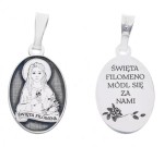Medalik srebrny rodowany - Święta Filomena