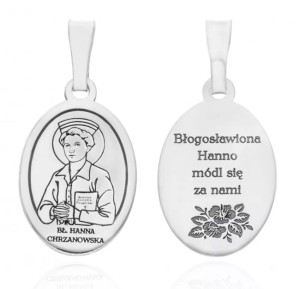 Medalik srebrne rodowany - Bł. Hanna Chrzanowska