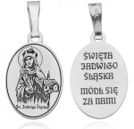 Medalik srebrny rodowany - Święta Jadwiga Śląska