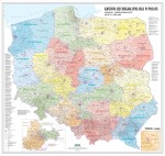 Mapa ścienna Polska- mapa podziału Kościoła Katolickiego