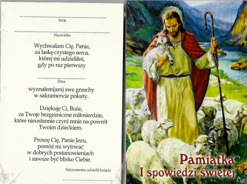 Pamiątka Pierwszej Spowiedzi Świętej-1