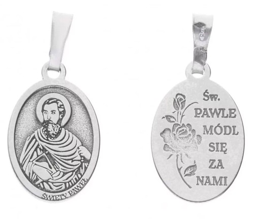 medalik srebrny Św. Paweł