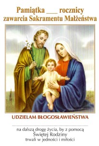 Pamiątka rocznicy zawarcia Sakramentu Małżeństwa 