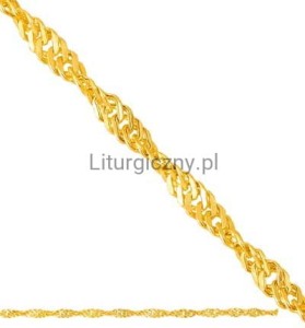 Łańcuszek ze złota singapur 45 cm