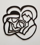 Nowoczesny wizerunek Świętej Rodziny 50 x 50 cm