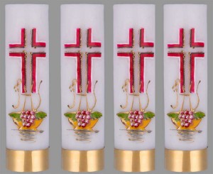 Zestaw świec liturgicznych na ołtarz