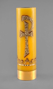 Świeca ołtarzowa żółta na wkład olejowy