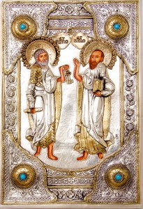 Tradycyjna ikona - Święci Apostołowie Piotr i Paweł