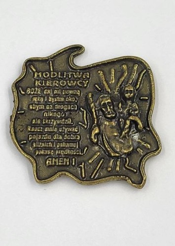 Plakietka ze Świętym Krzysztofem