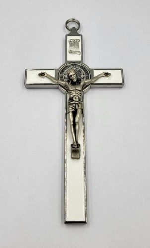 Krzyż św. Benedykta biały