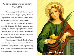 Pocztówka - Święta Agata
