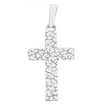 Srebrny krzyżyk rodowany KC032