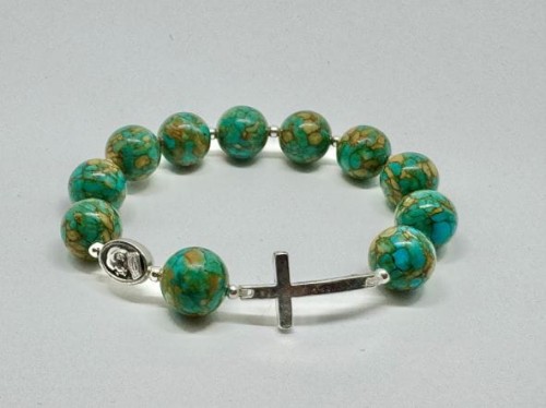 Różaniec - bransoletka howlit