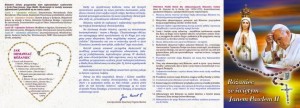 Folder - różaniec ze św. Janem Pawłem II