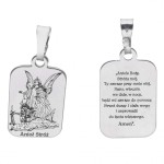 Medalik srebrny Ag 925 Oksydowany Anioł Stróż