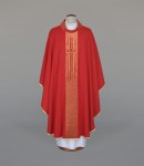 Ornat czerwony z motywem krzyża  