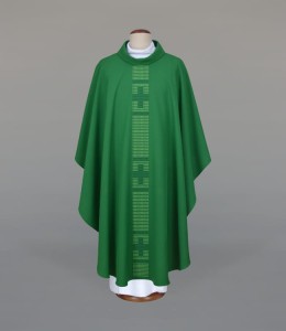 Ornat zielony z krzyżami 