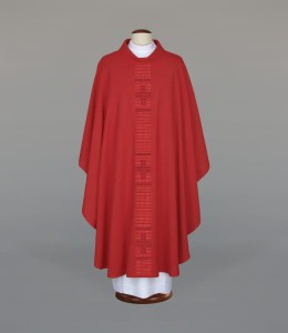 Ornat czerwony z krzyżami 