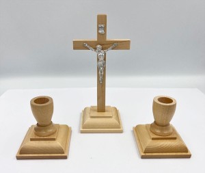 Drewniany komplet kolędowy - jasne drewno