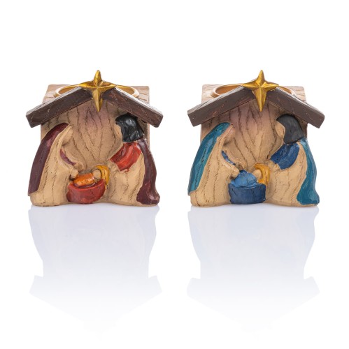 Świecznik - szopka bożonarodzeniowa - Święta Rodzina