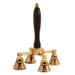 Dzwonek poczwórny z drewnianą rączką 997