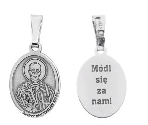 Medalik srebrny Ag 925 Św.Maksymilian Kolbe