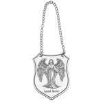 Ryngraf srebrny rodowany próba 925 - Anioł Stróż