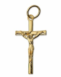 Krzyżyk ze srebra pozłacanego K119/AU