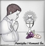 Obrazek pamiątka komunii dla chłopca W/6797COL