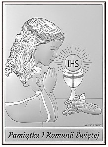 Obrazek pierwszokomunijny dla dziewczynki W/6795