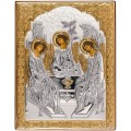 Trójca Święta Ikona prostokątna na brązowej desce-2