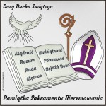 Obrazek na pamiątkę Sakramentu Bierzmowania W/6765S/COL
