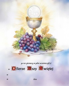 Obrazek pierwszokomunijny A/099