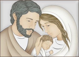 Obraz ze Świętą Rodziną W/6815COL