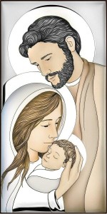 Obraz posrebrzany Święta Rodzina W/6810COL