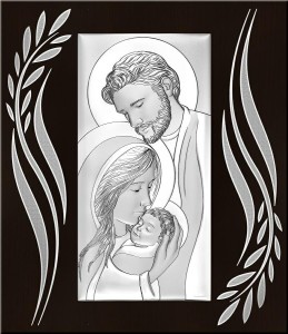 Obraz posrebrzany ze Świętą Rodziną W/6810