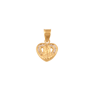 Złoty medalik serduszko z wizerunkiem Jezusa Chrystusa